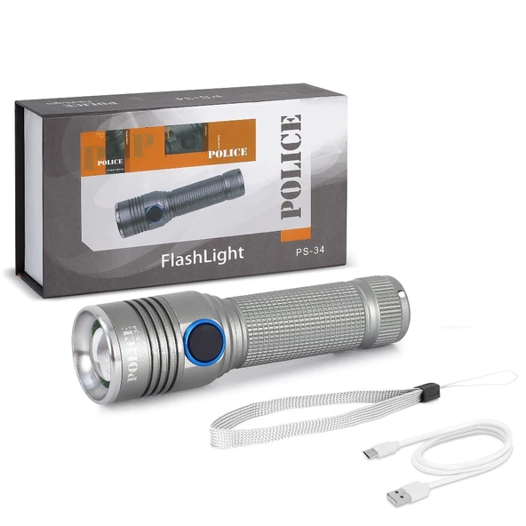 Police PS-34 Şarjlı El Feneri ürün görseli 1