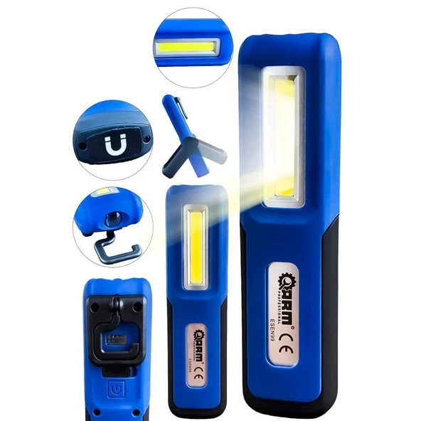 ARM ESEN99 240 Lümen 3 Watt LED Mıknatıslı Şarjlı Tamirci Feneri - 1