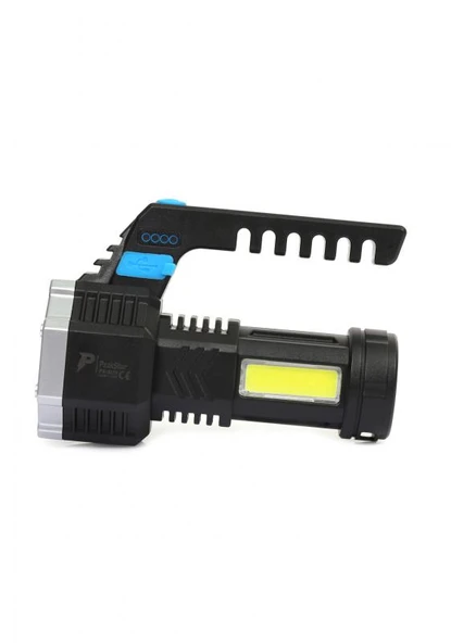 PeakStar PS-3879 7*XPE + COB LED USB Şarjlı Göstergeli El Feneri - Resim 2