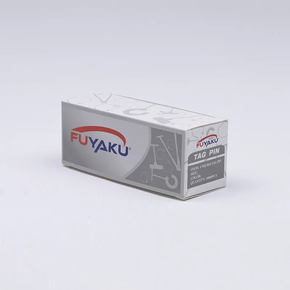 Fuyaku 4.4 MM I-End Mikro İnce (Fine) Kılçık Etiketleme Plastiği Siyah (10.000 Adet) - 1