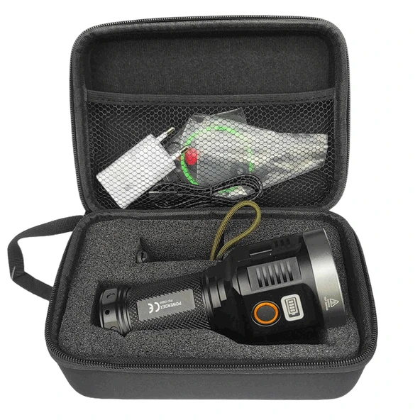 Powerdex PD-12000 Su Geçirmez 40 Watt 4000 Lümen Süper Güçlü LED Profesyonel Şarjlı El Feneri - Resim 3