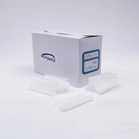 Fuyaku 35 MM Hook Pin Açık Kanca Kılçık Etiketleme Plastiği Şeffaf (5.000 Adet) - Resim 2
