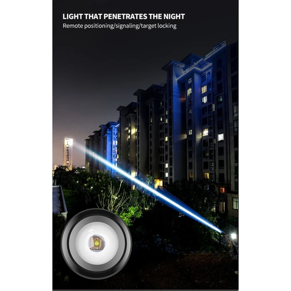 PeakStar PS-6153 25000 Lümen Zoomlu Mıknatıslı TG Cob Led Powerbank Özellikli Profesyonel El Feneri - 4