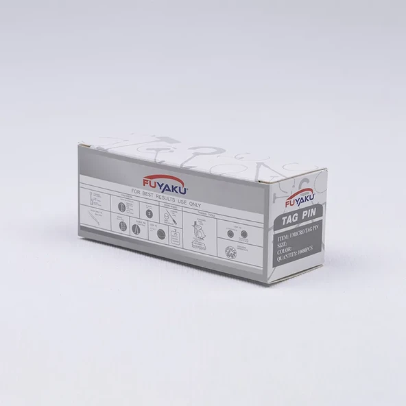 Fuyaku 4.4 MM I-End Mikro İnce (Fine) Kılçık Etiketleme Plastiği Siyah (10.000 Adet) - 2