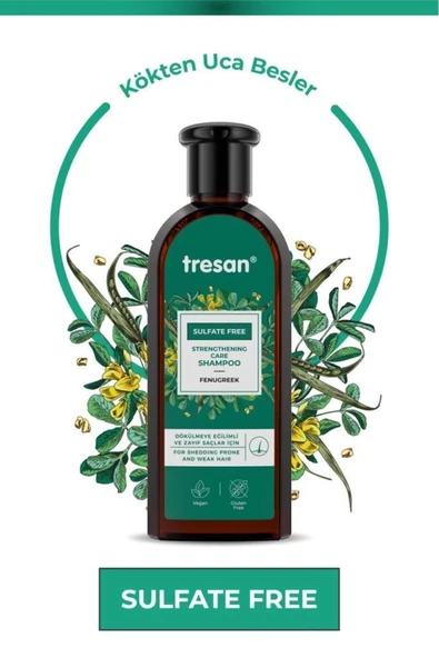 Tresan Çemen Otu Güçlendirici Sülfatsız Bakım Şampuanı 300 ml - Resim 2