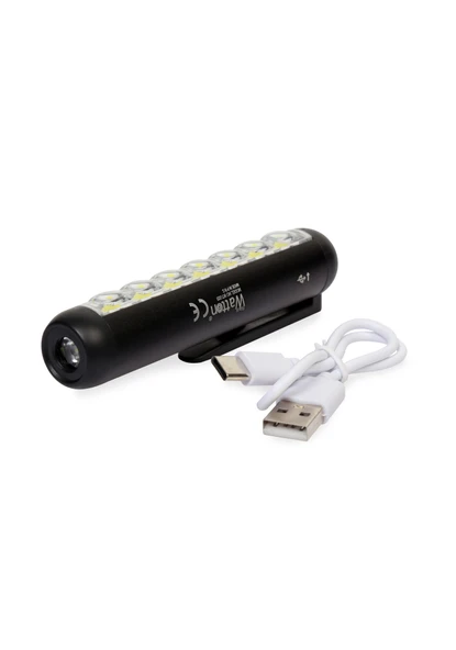 Watton WT-333 Type-C Girişli Mıknatıslı Şarjlı Mini Cep Feneri - Resim 4