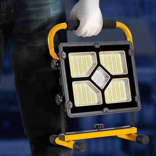 Powerdex PD-7070PRO 400 LED Profesyonel Çakar Işıklı Güneş Enerjili Projektör - Resim 4