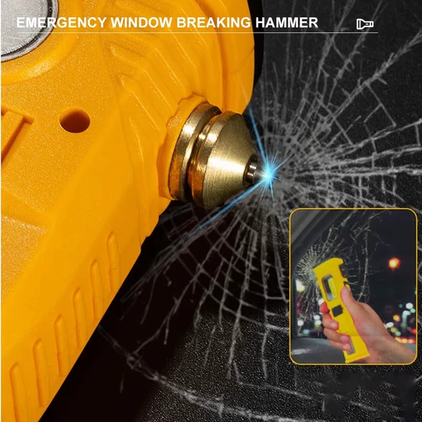 Wison WS-1414 Cam Kıracaklı Dijital Göstergeli Mıknatıslı Şarjlı Acil Durum Tamirci Feneri - Resim 4