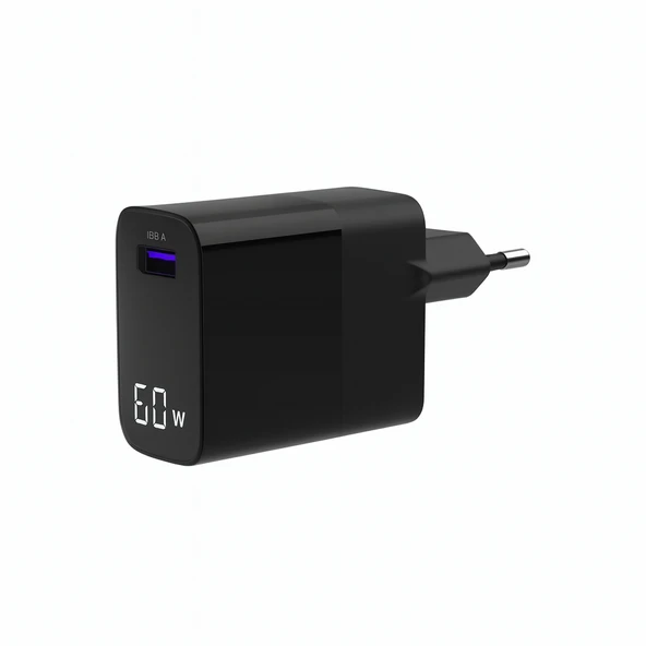 ÜSKÜDAR İLETİŞİM 67W  LED Ekranlı Hızlı Şarj Adaptörü PD USB A Seyahat Boyutu - 5