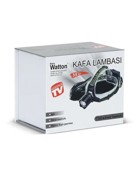 WATTON WT-626 TX6 Led Şarjlı Kafa Feneri - 5