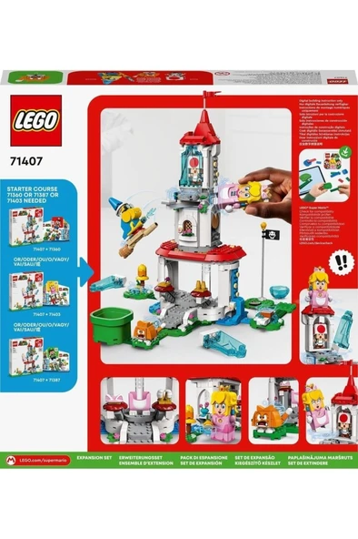LEGO  Super Mario Cat Peach Kostümü ve Donmuş Kule Ek Macera Seti 71407 - Yapım Seti (494 Parça) - 4