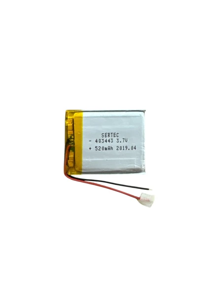 Sertec 403443 3.7V 520 MAh Li-Polymer Pil (Devreli/1.5A) ürün görseli 1