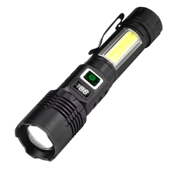 Wison WS-4848 1500 Lümen 15 Watt Dijital Göstergeli Mıknatıslı Şarjlı El Feneri ürün görseli 1