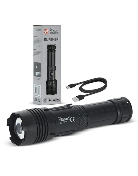 WATTON WT-624 7 Mod TX6 Powerbank El Feneri ürün görseli 1