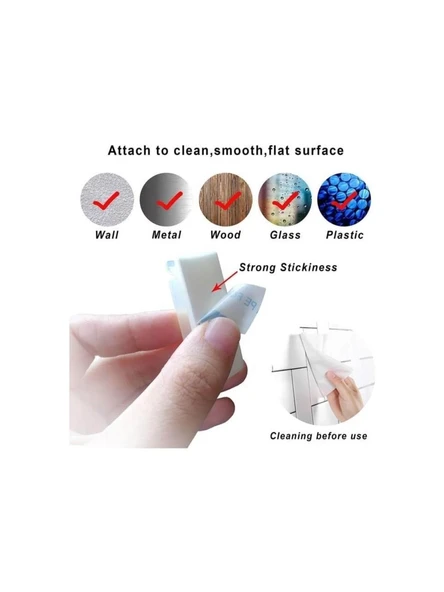 3B Trend Yapışkanlı Kablo Toplayıcı 8 Adet Masa Kablo Düzenleyici Klips Duvara Sabitleyici - Resim 5