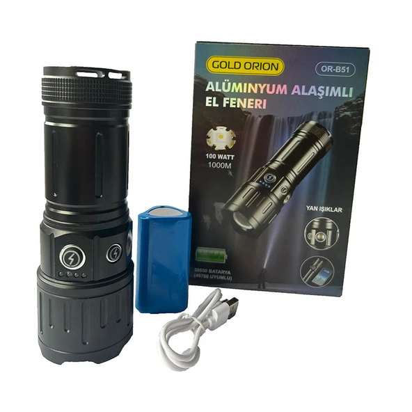 Gold Orion OR-B51 100 Watt Şarjlı El Feneri ürün görseli 1