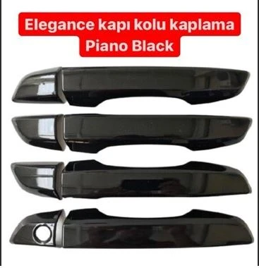 CİVİC FC5 İÇİN UYUMLU DIŞ KAPI KOLU PİANO BLACK PARLAK SİYAH 2016-2021 - 1