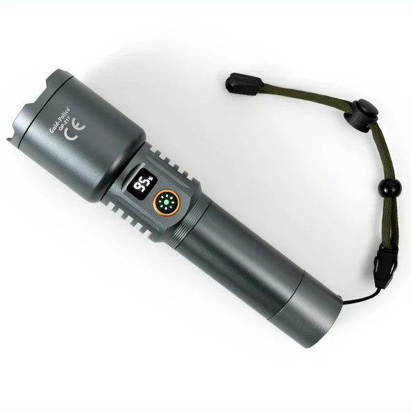 Gold Police GP-217 TG LED Uzun Menzilli Şarjlı El Feneri ürün görseli 1