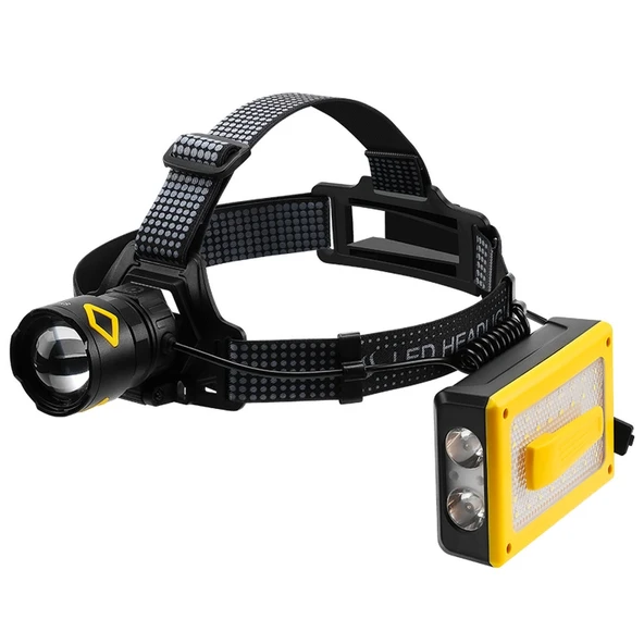 F.B.I Pro F-3003 Alüminyum PM10-TG LED Type-C Powerbank ve Solar Şarjlı Kamp Kafa Feneri - 1
