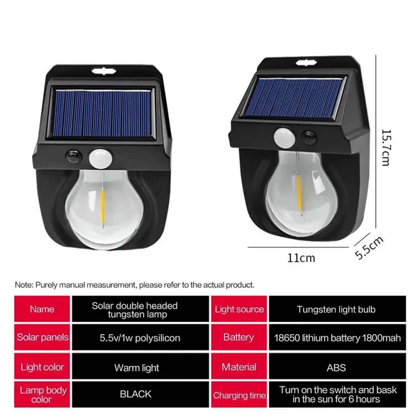 Fithome OR-118 Hareket Sensörlü Su Geçirmez Solar Bahçe Aydınlatma Duvar Lambası - 2