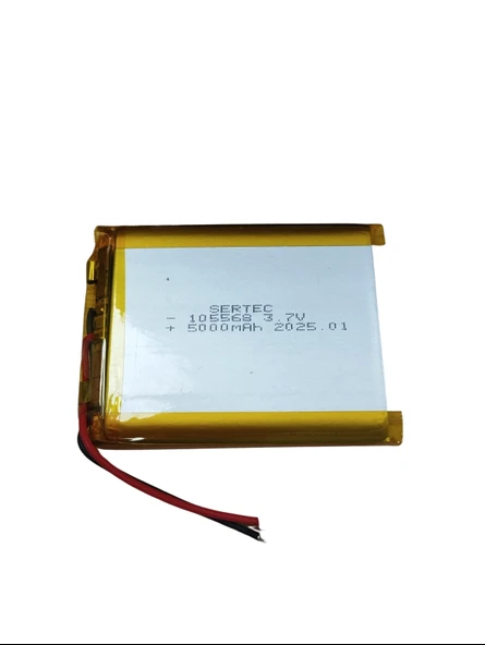 Sertec 105568 3.7V 5000 mAh Li-Polymer Pil (Devreli/1.5A) ürün görseli 1