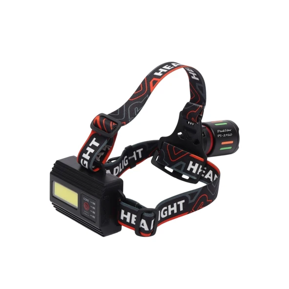 PeakStar PS-2910 Şarjlı Profesyonel Zoomlu Kamp Avcı Balıkçı Kafa Lambası Feneri - 2
