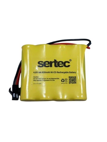SERTEC 4.8V 4S1P AA 800 MAH KABLO + SİYAH KONNEKTÖRLÜ OYUNCAK PİLİ ürün görseli 1
