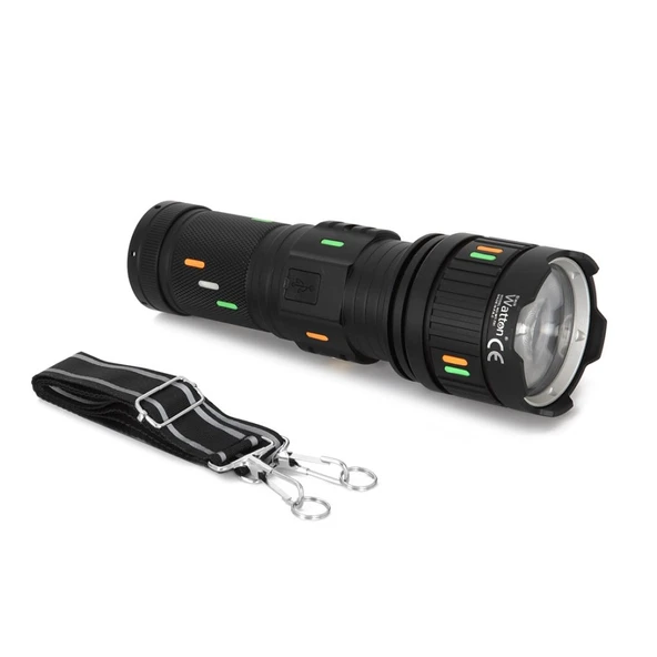 Watton WT-731 Cree TG LED 5000 Lümen Şarj Göstergeli El Feneri - Resim 2