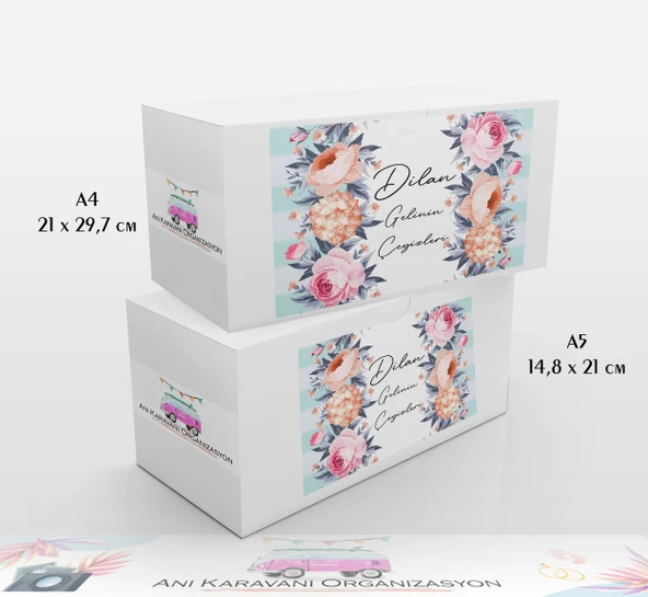Anı Karavanı Organizasyon Çeyiz Kolisi Etiketi ÇK-37 / A4 - 10 Adet