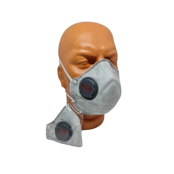 Ventilli Katlanır Aktif Karbonlu FFP3 Maske (20 adet) - 2