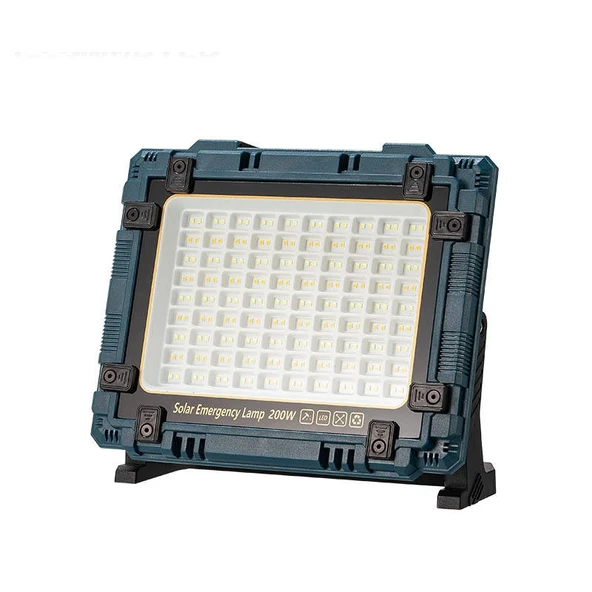 Wison WS-5580 Solar Enerjili 200 Watt Işık Ayarlı Acil Durum Aydınlatması Çalışma Feneri ürün görseli 1