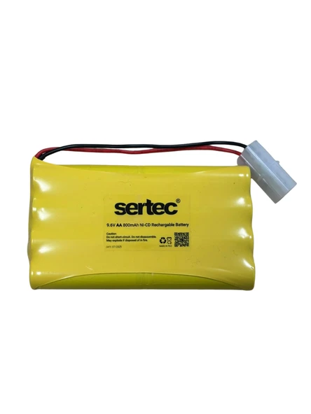 SERTEC 9.6V 8S1P AA 800 MAH KABLO + TAMİYA KONNEKTÖRLÜ OYUNCAK PİLİ ürün görseli 1