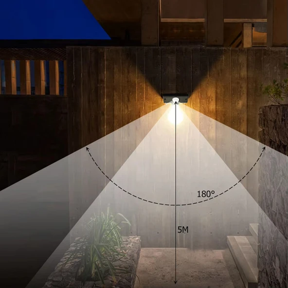 Fithome YT-819 1 Watt Suya Dayanıklı Hareket Sensörlü Solar LED Lamba - Resim 3