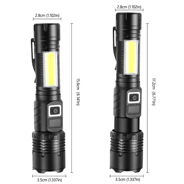 Wison WS-4848 1500 Lümen 15 Watt Dijital Göstergeli Mıknatıslı Şarjlı El Feneri - Resim 4