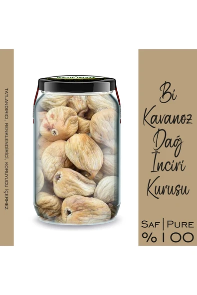 Dağ İnciri Kurusu Bi Kavanoz 660 CC. Cam Kavanozda 1. Kalite Taze Kuru İncir Dağ İnciri - Resim 2