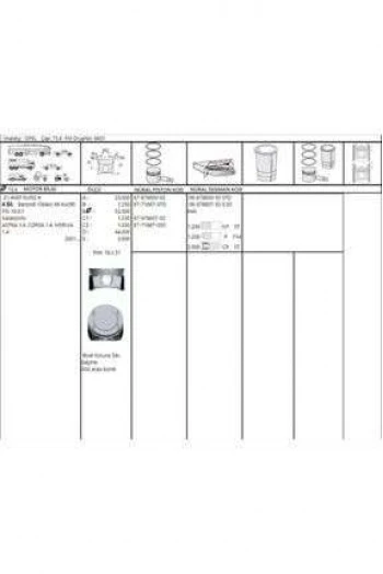 Opel Piston Segman Std 73.40mm Z14xep Astra G – Astra H Corsa C – Corsa D – Meriva A – Tigra B - Akd 44-3556-16-00 ürün görseli 1