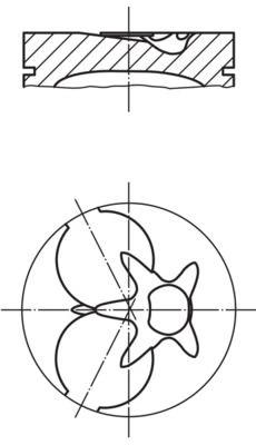 Mercedes Piston + Segman 0,50mm (om601.9, Om602.9, Om603.9, 87,50mm) 190 W201 85>93 W124 85>95 W202 93>00 W46 - Mahle 0029302 ürün görseli