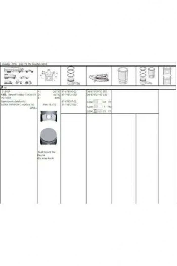 Opel Motor Segman Z16xep Twinport 1.6 16v Astra G Astra H 79.50mm 050 (1.2x1.2x2.0) - Akd 222-3559-50 ürün görseli 1