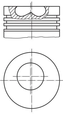 Renault Motor Piston Segman 93,00mm (+0,40) Master 2,5td 89 98 - Mahle 0090701 ürün görseli 1