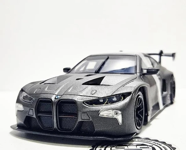 Motor Max Koleksiyon 1 / 24 Ölçek Bmw M4 GT3 Gri Model Metal Araba - Resim 2