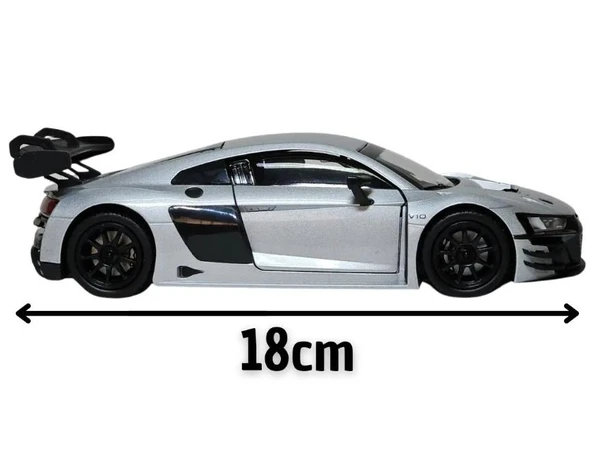 Motor Max Koleksiyon 1 / 24 Ölçek Audi R8 Lms Gt3 Metalik Gri Model Metal Araba - Resim 4