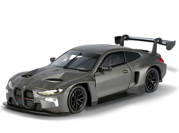 Motor Max Koleksiyon 1 / 24 Ölçek Bmw M4 GT3 Gri Model Metal Araba ürün görseli