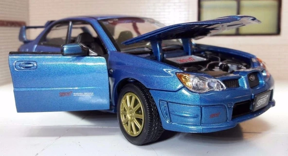 Motor Max Koleksiyon 1 / 24 Ölçek Subaru İmpreza WRX  Model Metal Araba - Resim 2