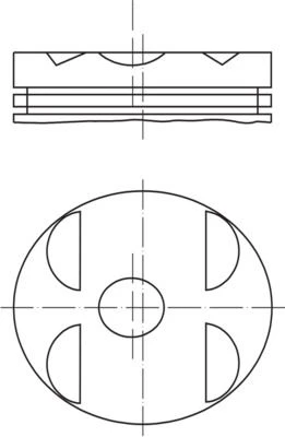 Mercedes Piston + Segman 0.50mm (om604, 89.50mm) W202 93>00 W210 96>01 - Mahle 0010401 ürün görseli
