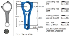 Land Rover Piston Kolu Land Rover Discovery IV Ajd V6 Dt20 / 306dt / 30ddtx Euro5 Rangerover IV / Sport Citroen - Bmy 0202 ürün görseli