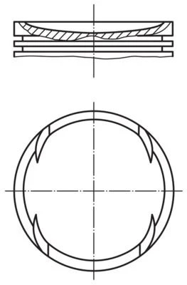 Mercedes Piston + Segman 0,50mm (m104, 90,40mm) W124 93>95 S124 93>96 C124 93>97 A124 93>98 W140 91>98 - Mahle 0014002 ürün görseli