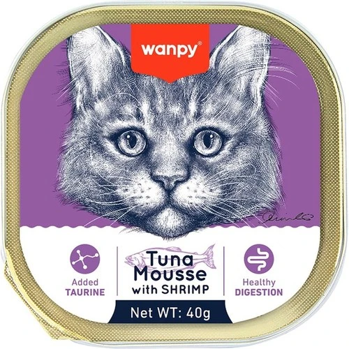 Wanpy Ton Balıklı Ve Karidesli Alutray Kedi Yaş Mama 40 Gr ürün görseli