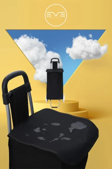 Lüks Pazar Arabası Ses Yapmaz Tekerlekli, Su Geçirmez Çantalı ürün görseli