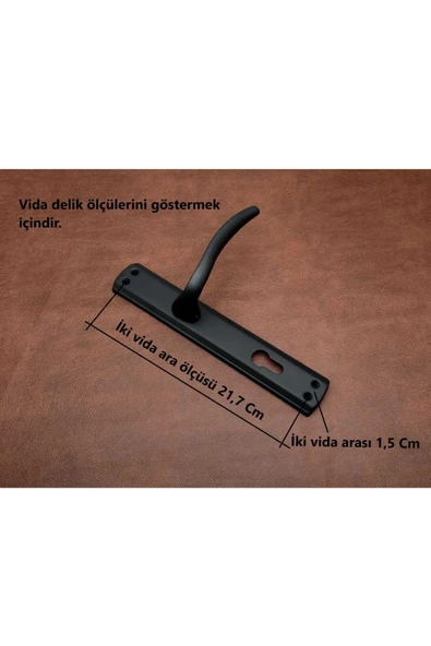 Trim Mat Antik Sarı Aynalı Yale Çelik Kapı Kolu Sol Elle Açılır Tek Taraf (Kilit Hariçtir) - Resim 6