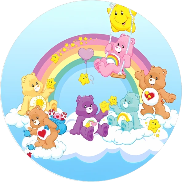 Yenilebilir Yuvarlak Pasta Resim Baskısı 20 cm Şekerli Kağıt Ayıcık Temalı 11 ürün görseli